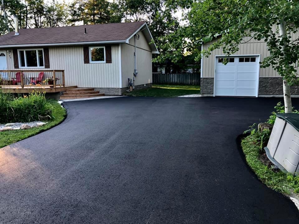 freshly paved driveway in newmarket, ontario